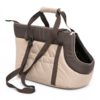 Katzentasche Beige mit Braun