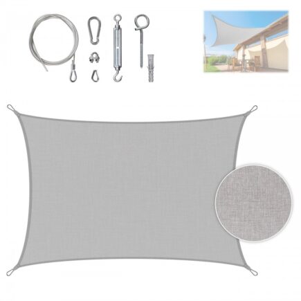 Schaduwdoek tuin rechthoek
